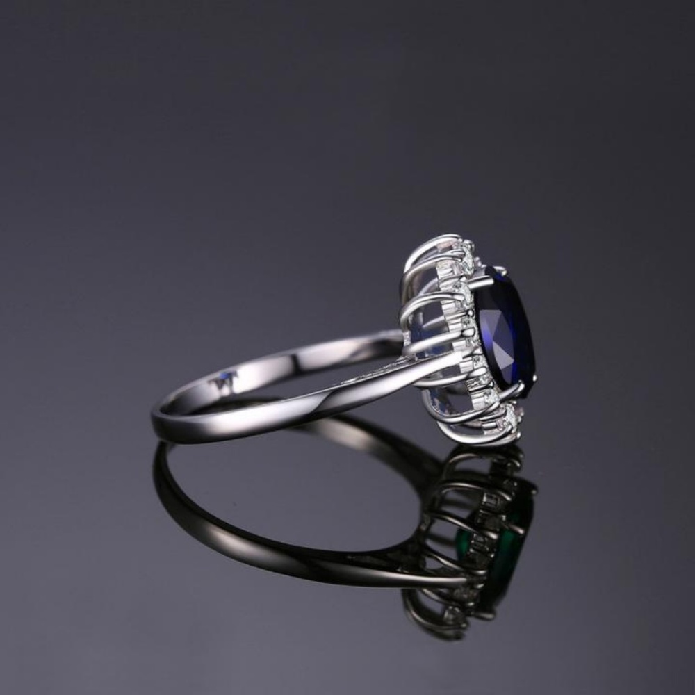Princess Diana Blue Sapphire Jewelry Set - Picture 3 of 8